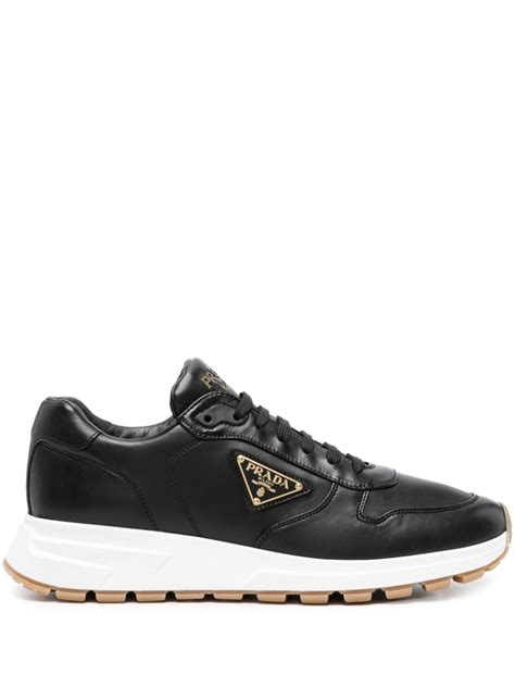 prada sport zwart schoenen|Black Prax 01 Leather Sneakers .